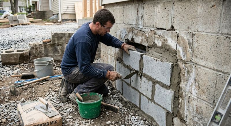 Block Wall Repair in Mableton, GA
