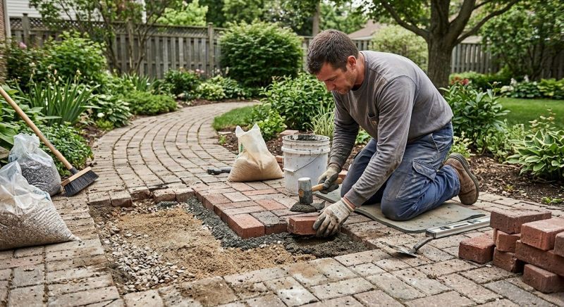 Brick Driveway Repair in Acworth, GA