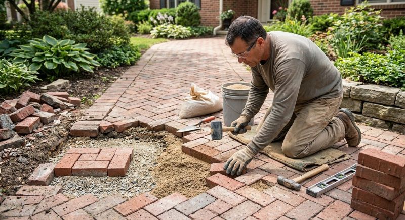 Brick Pathway Repair in Acworth, GA