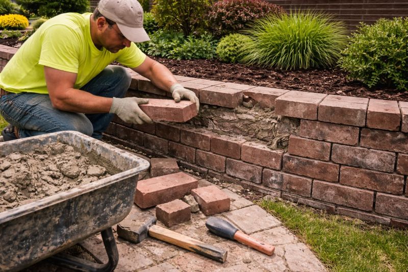 Brick Retaining Wall Repair in Acworth, GA