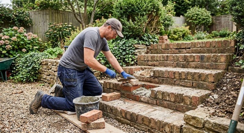 Brick Stairs Repair in Cobb County, GA