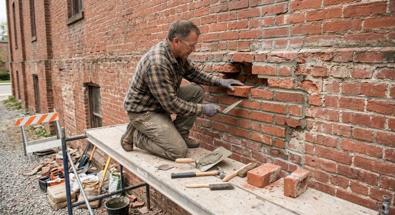 Brick Stairs Repair in Roswell, GA