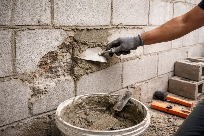 Cinder Block Wall Repair in Cartersville, GA