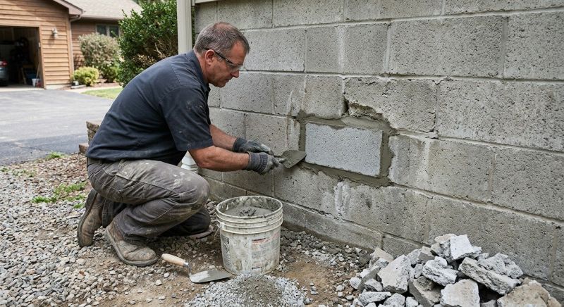 Cinder Block Wall Repair in Douglas County, GA