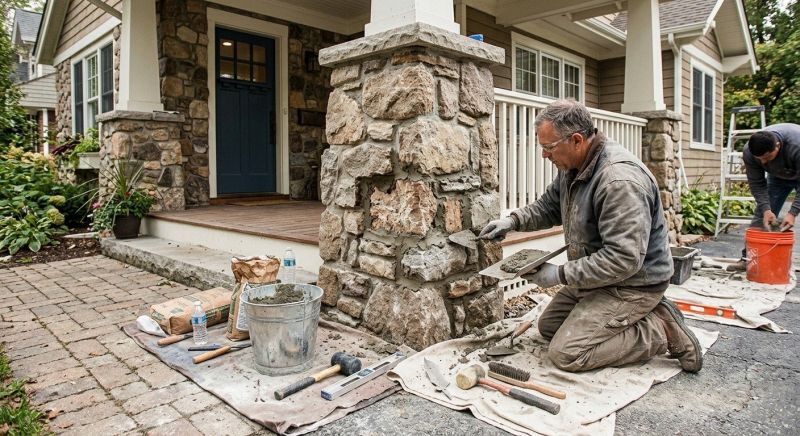 Stone Column Repair in Acworth, GA