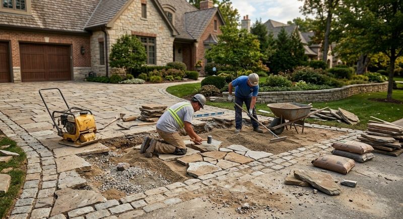 Stone Walkway Repair in Acworth, GA